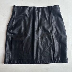 Garage Faux Leather Mini Skirt